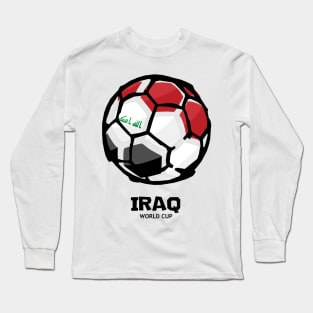 Iraq Football Country Flag Long Sleeve T-Shirt